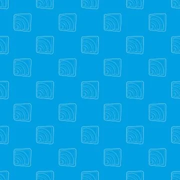 Wireless network sign pattern vector seamless blue 스톡 일러스트