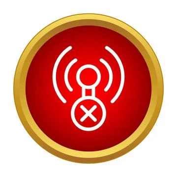 Wireless network signal not connecting concept icon Stock Illustration