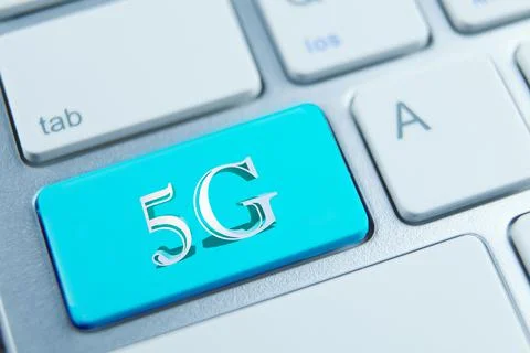 Wireless network speed evolution 5G concept Stock Photos