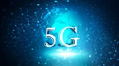 Wireless network speed evolution 5G concept Stock Photos