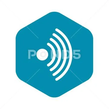 Wireless network symbol icon, simple style Stock Illustration