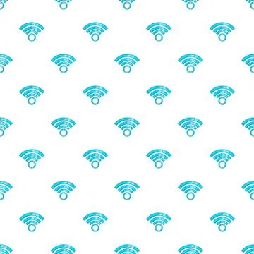 Wireless network symbol pattern, cartoon style Stock Illustration
