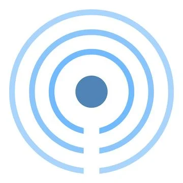 Wireless network symbol showing internet connection and coverage Stock Illustration