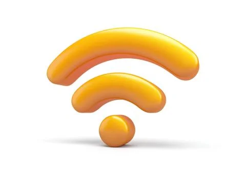 Wireless network symbol. wifi 3d icon. isolated. Stock Illustration