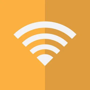 Wireless Network Symbol of wifi icon, vector illustration. Stock Illustration
