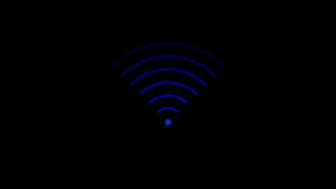 Wireless network symbol. wireless network cable. wifi signal search animati.. Stock Footage 310154662