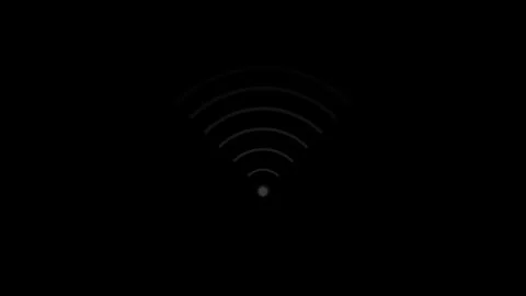 Wireless network symbol. wireless network cable. wifi signal search animati.. Stock Footage 310154705