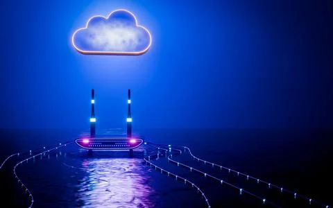 Wireless network technology offers a fast connection to the Internet and su.. イラスト素材