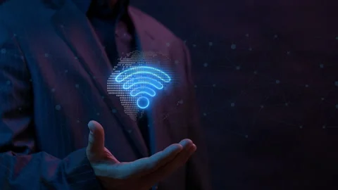 Wireless networking digital futuristic technology innovation. Stock Footage 293988380