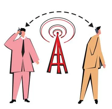 Wireless networking Stock Illustration