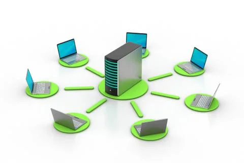 Wireless networking system Free Stock Illustration