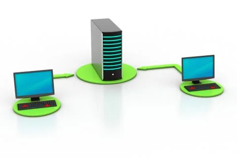 Wireless networking system Free Stock Illustration