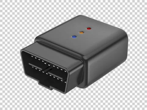 Wireless OBD2 car diagnostic device Stockillustratie