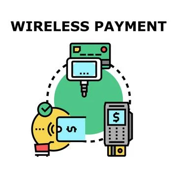 Wireless payment processing using mobile device and pos terminal 스톡 일러스트