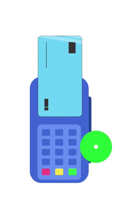 Wireless Payment Terminal Animation Video stock 346566364