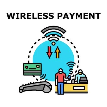 Wireless payment transaction using mobile device technology Stock Illustration