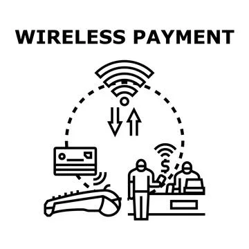 Wireless payment transaction using mobile device technology Stock Illustration