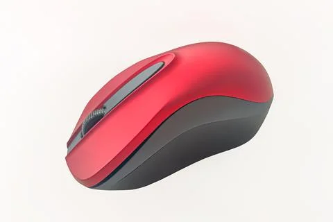 Wireless portable device on a white background. Computer mouse. A device for Stock Photos