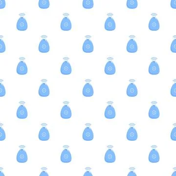 Wireless power hub technology seamless pattern background Illustrazione stock