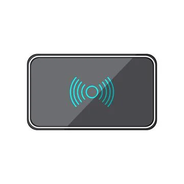 Wireless power transfer technology charging connection signal icon Stock Illustration