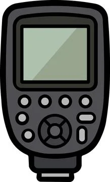 Wireless radio flash trigger transmitter unit Stock Illustration