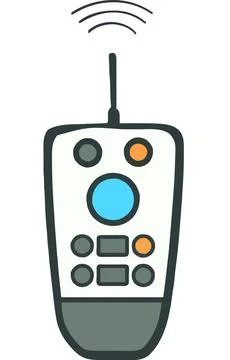 Wireless Remote Control Device Technology and Function Stock Illustration