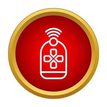 Wireless remote control icon transmitting signal concept Illustrazione stock