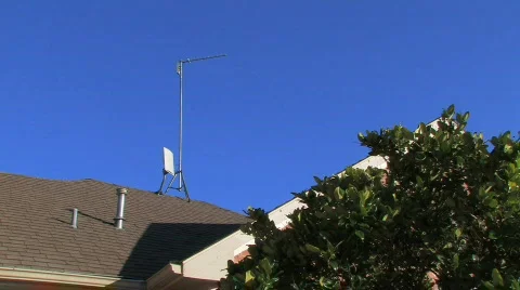 Wireless on roof Stock Footage 590004
