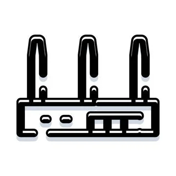 Wireless router access point delivering network connection icon Stock Illustration