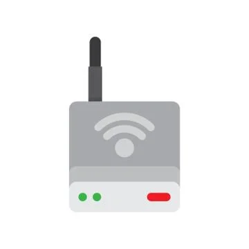 Wireless Router with the antenna. Stock Illustration