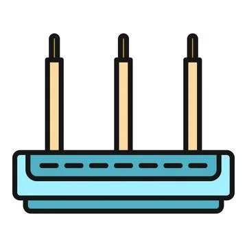 Wireless router connecting devices to internet network Stock Illustration