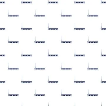 Wireless router delivering internet connection technology seamless pattern Stock Illustration