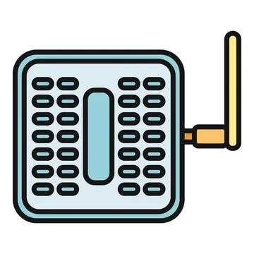 Wireless router device connecting to internet network Stock Illustration