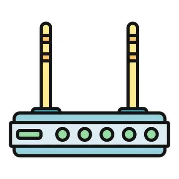 Wireless router device providing internet connectivity icon Stock Illustration