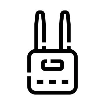 Wireless router device providing network internet connectivity icon Stock Illustration