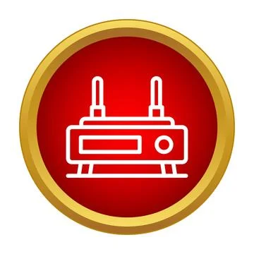 Wireless router device providing network connectivity icon Stock Illustration