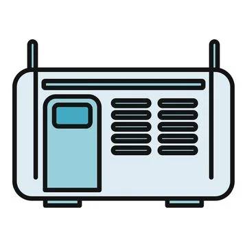Wireless router device transmitting data connection icon 스톡 일러스트