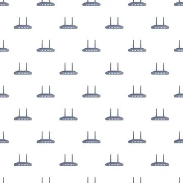 Wireless router devices forming a seamless pattern Illustrazione stock
