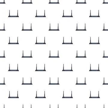 Wireless router devices forming seamless pattern background Stockillustratie