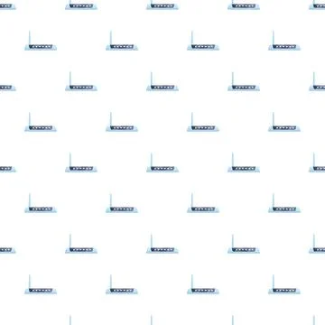 Wireless router devices forming seamless technology pattern 스톡 일러스트