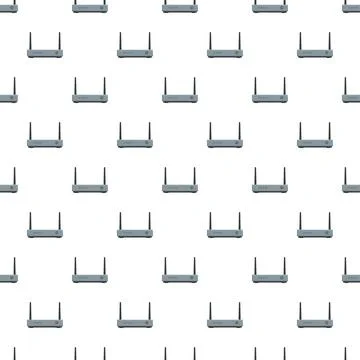 Wireless router devices forming a seamless pattern Stockillustratie