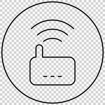 Wireless router emitting signal Ilustração Stock