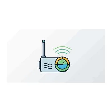 A wireless router with a globe Stock Illustration