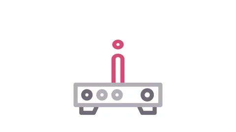 Wireless router icon, indicating connectivity and network status. Stock Footage 334766232