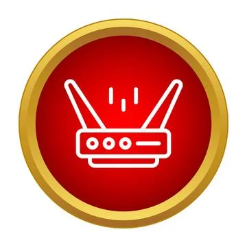 Wireless router icon symbolizing internet network connection Stock Illustration