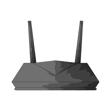 Wireless router illustration Stock Illustration