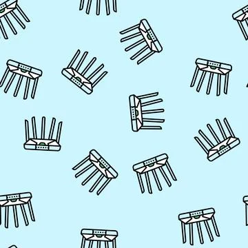 Wireless router industry vector seamless pattern Stock Illustration