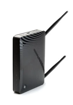 Wireless router for internet connections. Stock Photos
