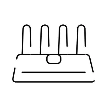 Wireless router internet modem connecting global network communications Stock Illustration