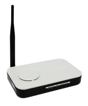 Wireless router isolated on white background Foto stock